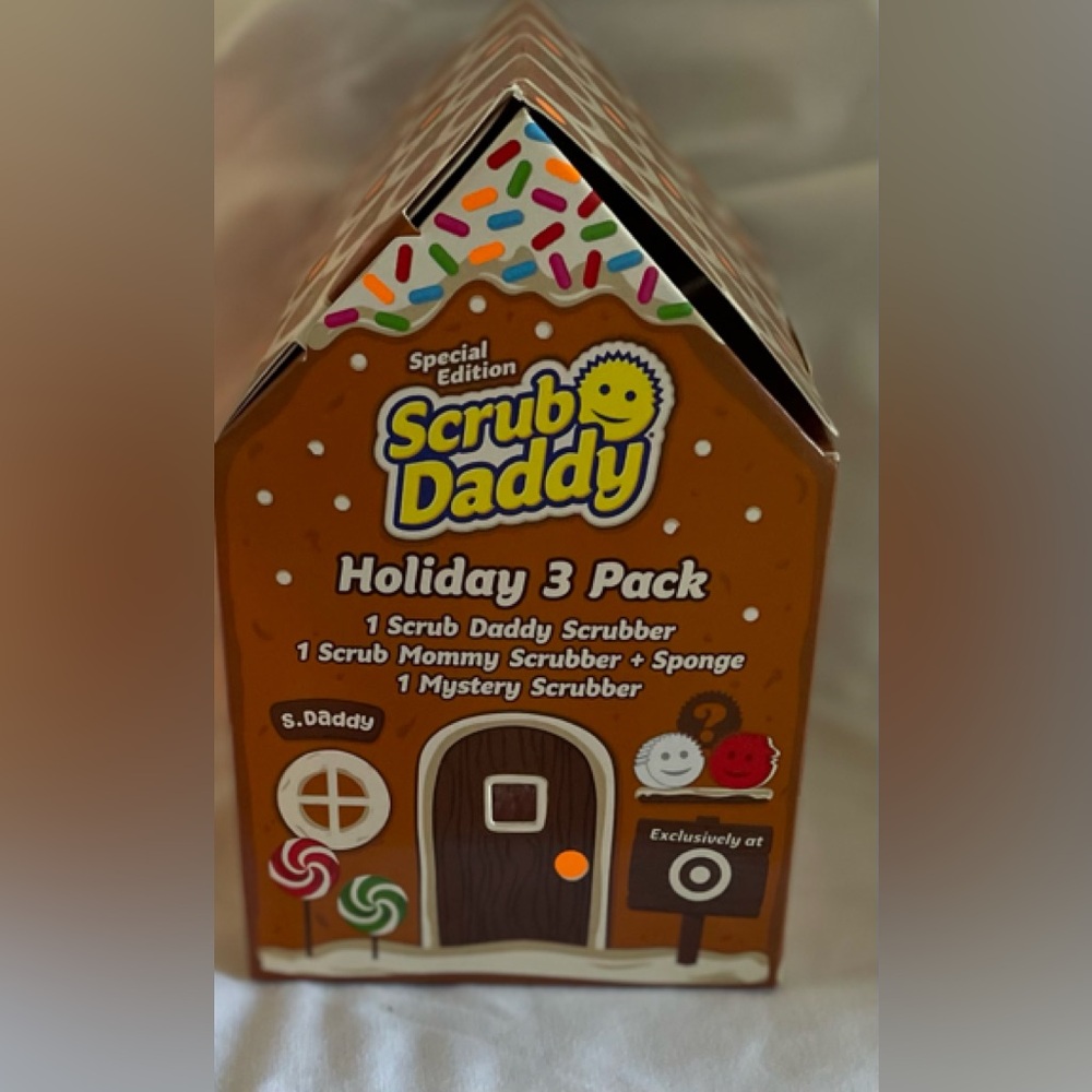 SCRUB DADDY MOMMY LMT. Edition HOLIDAY 3 Pack Gingerbread House W/ Mystery NEW